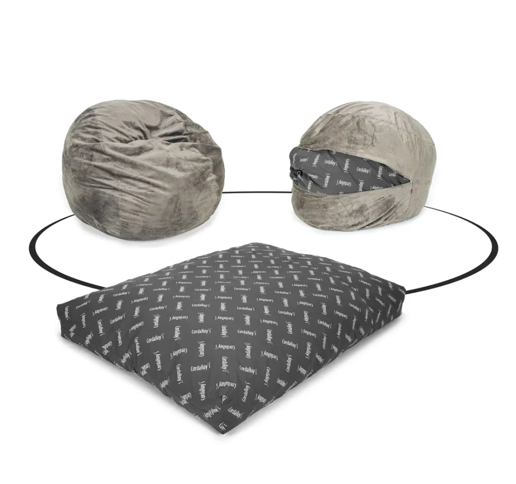 Bean bag that turns into a bed