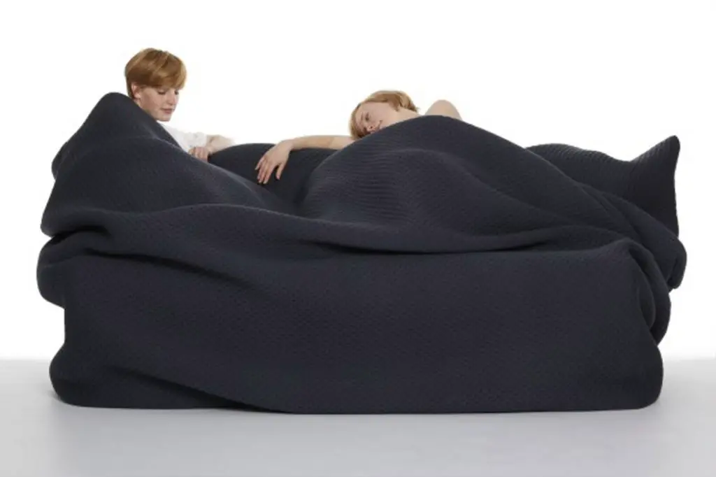 bean bag with built in pillow and blanket