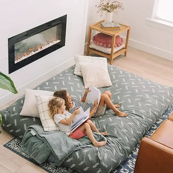 Microsuede Foam Furniture Giant 7FT Bean Bag Memory Living Room Chair Lazy  Sofa | eBay